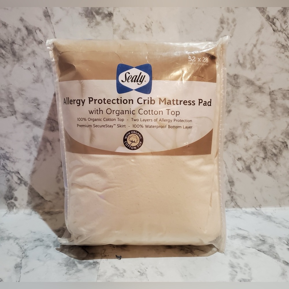 Allergy Protection Crib Mattress Pad With Organic Cotton Pad